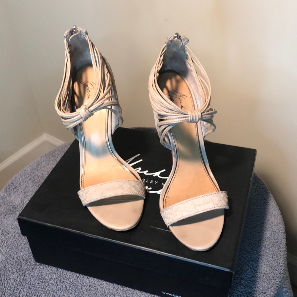 Badgley Mischa Maren Grylea strappy 4 inch heels